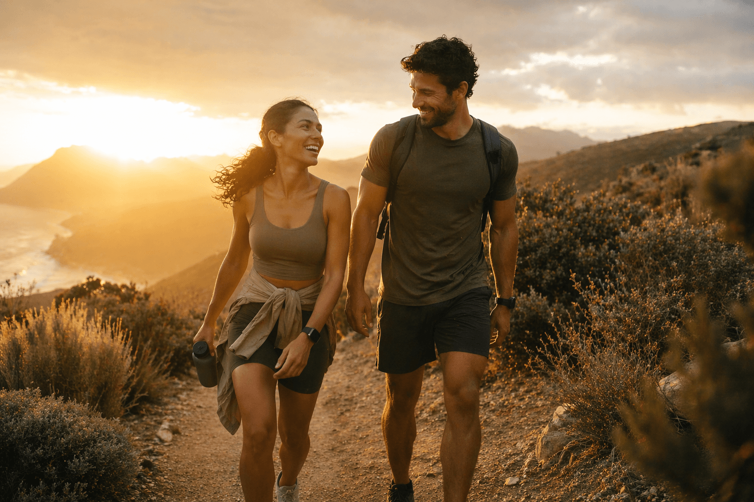 Couple hiking